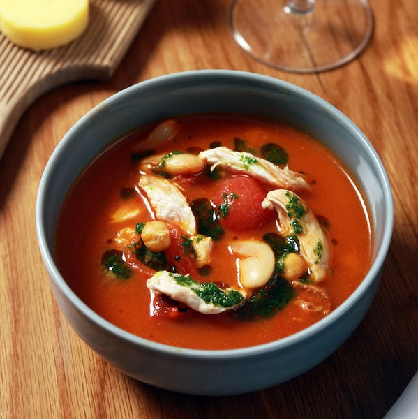 Niall McKenna's Butterbean, tomato & chicken soup