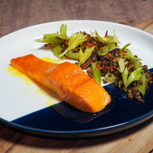 Niall McKenna's Tumeric Baked Salmon with Spicy Celery